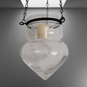 Vintage Princess House Heritage Pattern Glass Hanging Candelabra Plant Holder